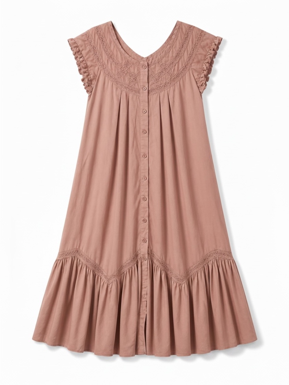 Free People Aster Midi Dress Womens Small Rose Excellent Boho Lace Free-Est - Picture 5 of 9